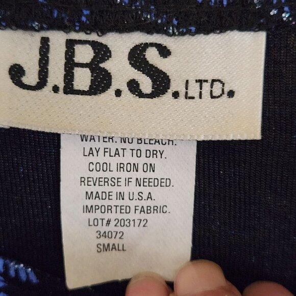 Vintage 90s Paisley Blue Black Glitter Twin Set Size S - Picture 5 of 5